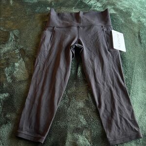 Athleta Black Crop High-Waist Leggings